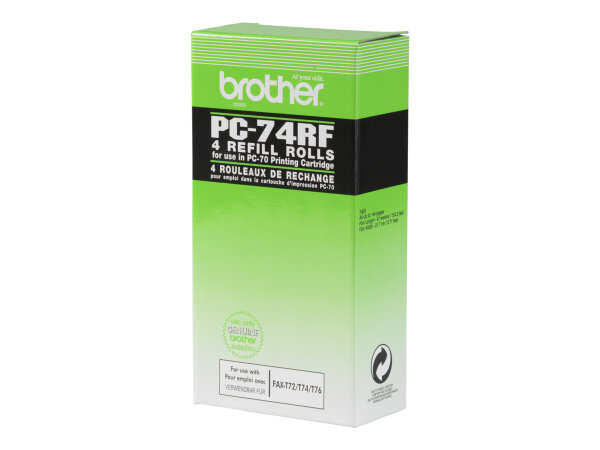 BROTHER PC-74RF Ersatzfarbband schwarz 144 Seiten 4er-Pack