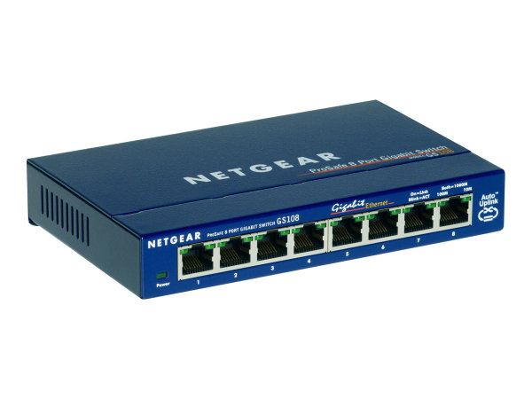 NETGEAR 8-Port Gigabit unmanaged Switch Desktop lüfterlos Metallgehäuse