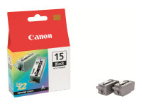 CANON BCI-15BK Tinte schwarz Standardkapazität 2 x 5.3 ml 2 x 121 Seiten 2er-Pack