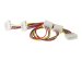 ROLINE Y-Kabel 4 pol. HDD / 4x 4 pol. HDD abgewinkelt 0,45m