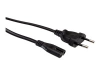 VALUE Netzkabel Euro-Flachstecker auf C7 2polig schwarz 1,8m