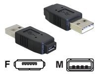 DELOCK Adapter USB micro-A+B Buchse zu USB2.0-A Stecker