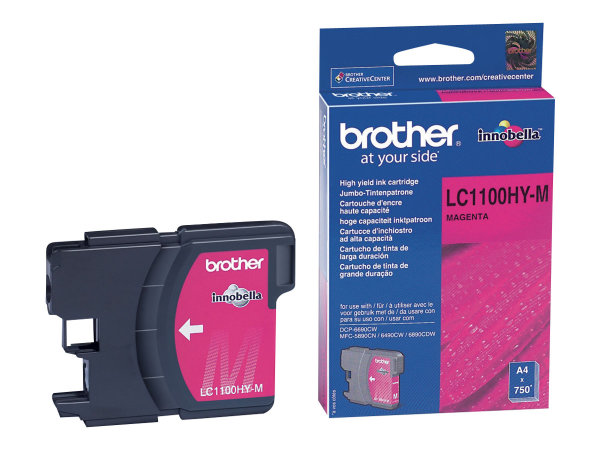 BROTHER LC-1100 Tinte magenta hohe Kapazität 16ml 750 Seiten 1er-Pack