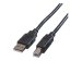 ROLINE USB 2.0 Kabel Typ A-B schwarz 0,8m