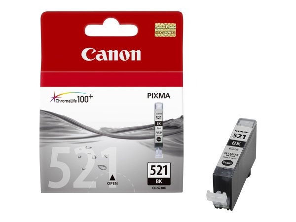 CANON CLI-521B Tinte schwarz Standardkapazität 9ml 2.370 Seiten 1er-Pack