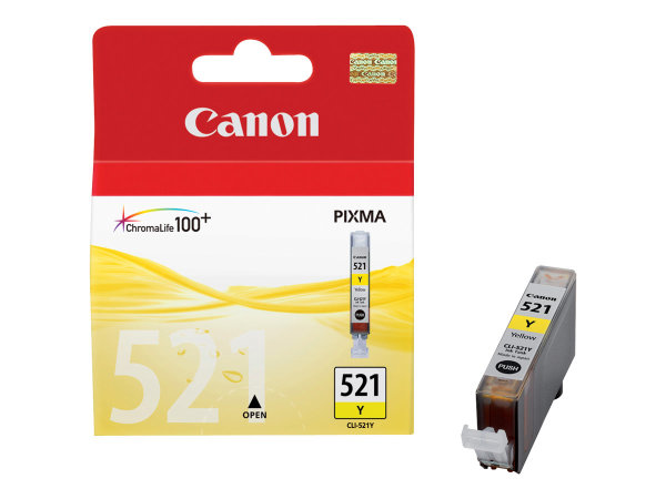 CANON 1LB CLI-521Y ink cartridge yellow standard capacity 9ml 510 pages 1-pack