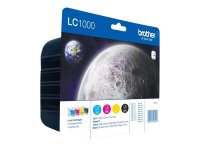 Brother LC-1000 Value Blister - Enthält 1BK + 1C + 1 M + 1Y