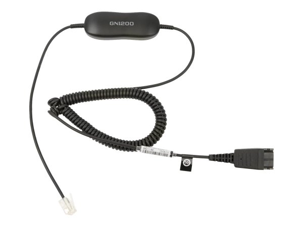 JABRA Smart Cord QD to RJ10 coiled 0.7-2meters with 8-position switch configurator for STD Headsets