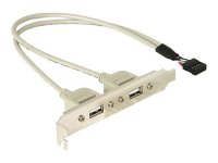 DELOCK Slotblech intern USB 5pin zu 2x USB2.0 extern