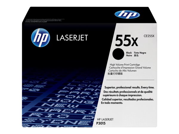 HP original LaserJet Toner cartridge CE255X black standard capacity 12.500 pages 1-pack