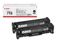 CANON 718 BK Toner schwarz Standardkapazität 3.400 Seiten 2er-Pack