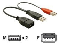 DELOCK Kabel USB Y 2x USB-ST > USB-Buchse