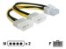 DELOCK Kabel PCI Express Stromvers.2x 13.3cm 5.25Z 1x8pol