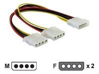 DELOCK Y- Kabel Stromversorgung > 2x 4pin Molex