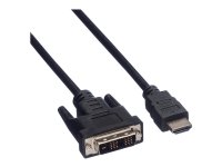 VALUE Kabel DVI 18+1 ST - HDMI ST schwarz 2m