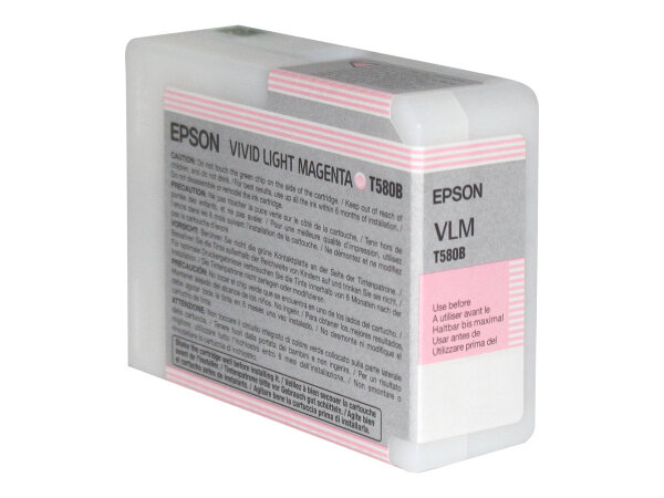 EPSON 5LB T580 ink cartridge vivid light magenta standard capacity 80ml 1-pack