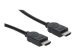 MANHATTAN High Speed HDMI-Kabel mit Ethernet-Kanal HEC ARC 3D 4K30Hz HDMI-Stecker auf HDMI-Stecker geschirmt schwarz 3m