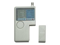 INTELLINET 4-in-1 Kabeltester Zum Testen von 4 Kabeltypen geeignet RJ-11/RJ-45/USB/BNC Simpler Test mit nur einem Knopfdruck