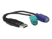 MANHATTAN Dual PS/2 auf USB Konverter Verbindet zwei PS/2 Geraete mit einem USB Anschluss