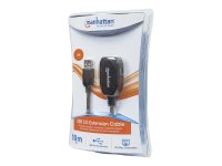 MANHATTAN USB 2.0 Repeater Kabel In Reihe schaltbar A-Stecker A-Buchse 10 m Farbe schwarz