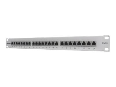 INTELLINET Cat6 Patchpanel geschirmt 24 Ports FTP 1 HE Klemmleisten unterstuetzt AWG 24 bis 26 Kabel Twisted Pair (FTP) Cat6