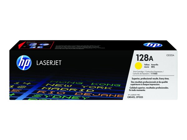 HP 128A original LaserJet Toner cartridge CE322A yellow standard capacity 1.300 pages 1-pack