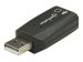 MANHATTAN Hi-Speed USB 3D Sound Adapter stellt Mikrofoneingang und Audioausgang an einem USB-Port zur Verfuegung 3D und Virtual 5.1