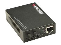 INTELLINET Fast Ethernet Medienkonverter 10/100Base-TX auf 100Base-FX (ST) Multimode 2 km