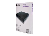 SANDBERG USB Mini DVD Brenner extern, schwarz