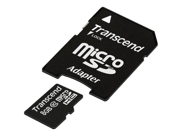 TRANSCEND Premium 8GB microSDHC UHS-I Class10 20MB/s MLC inkl. Adapter