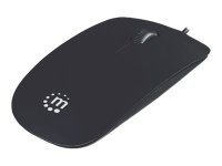 MANHATTAN Optische Slim Maus schwarz USB 3 Tasten und...