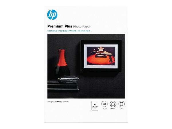 HP Premium Plus Semi-gloss Foto Papier weiss 300g/m2 A4 20 Blatt 1er-Pack