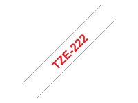 BROTHER P-Touch TZE-222 rot auf weiss 9mm