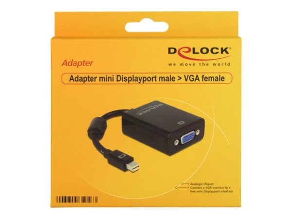 DELOCK Adapter DP mini-St > VGA-Bu black