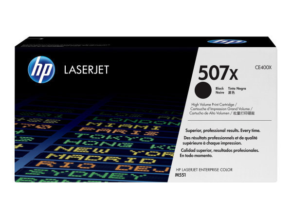 HP 507X original Toner cartridge CE400X black high capacity 11.000 pages 1-pack