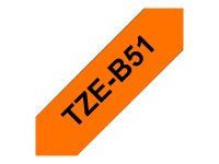 BROTHER P-Touch TZE-B51 schwarz auf neon orange 24mm