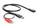 DELOCK Kabel USB 3.0 Y 1x USB 3.0 micro-B St+ USB 2.0-A St 20cm