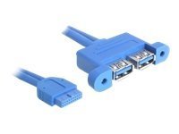 DELOCK Kabel USB 3.0 Pinheader BU > 2x USB 3.0-A Bu...