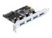 DELOCK PCIe USB 3.0 4 Port VIA-Chipset