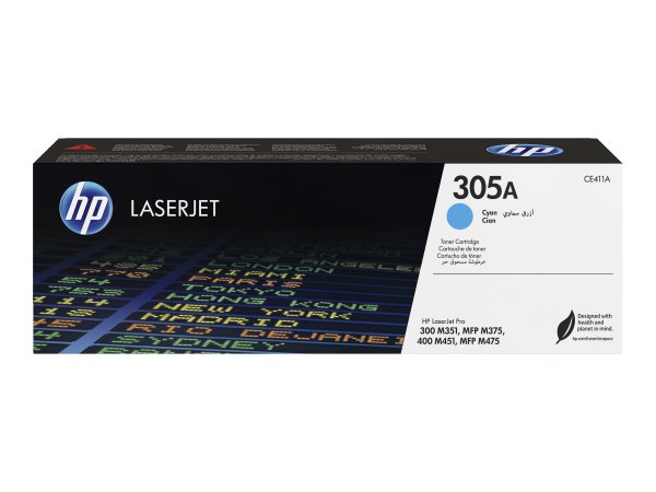 HP 305A original LaserJet Toner cartridge CE411A cyan standard capacity 2.600 pages 1-pack