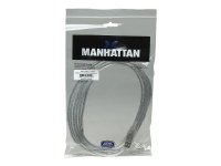 MANHATTAN Hi-Speed USB 2.0 Anschlusskabel 3m silber USB Typ A Stecker - USB Typ B Stecker Bis zu 480 Mbps