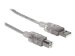 MANHATTAN Hi-Speed USB 2.0 Anschlusskabel 3m silber USB Typ A Stecker - USB Typ B Stecker Bis zu 480 Mbps