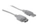 MANHATTAN Hi-Speed USB 2.0 Verlängerungskabel USB 2.0 Typ A Stecker - Typ A Buchse 480 Mbps 4,5m Silber