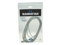 MANHATTAN USB 2.0 Anschlusskabel  5m silber USB Typ A Stecker - USB Typ B Stecker Bis zu 480 Mbps