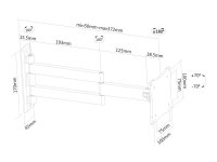 NEOMOUNTS Wall Mount für Flachbildschirme 25,4-60,9cm 10-24Zoll neigbar 12 kg 3 Pivot Silber