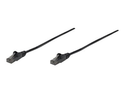 INTELLINET Netzwerkkabel Cat6 U/UTP CCA Cat6-kompatibel RJ45-Stecker/RJ45-Stecker 1,0 m schwarz