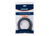 INTELLINET Netzwerkkabel Cat6 U/UTP CCA Cat6-kompatibel RJ45-Stecker/RJ45-Stecker 1,0 m schwarz