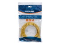 INTELLINET Netzwerkkabel Cat6 U/UTP 1m gelb CCA RJ-45 Stecker / RJ-45 Stecker vergoldete Kontakte