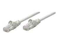 INTELLINET Netzwerkkabel Cat6 U/UTP CCA Cat6-kompatibel RJ45-Stecker/RJ45-Stecker 3,0 m grau