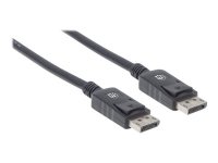 MANHATTAN DisplayPort Kabel 1m DisplayPort Stecker auf DisplayPort Stecker Geschirmt Schwarz Hohe Uebertragungsbandbreite